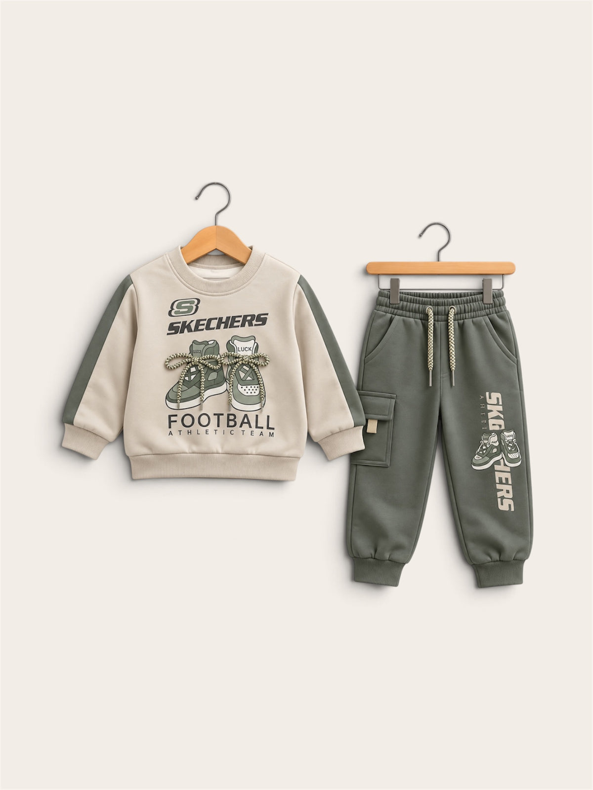 Boys Skechers Football Graphic Premium Tracksuit Set – Sweatshirt & Jogger Pants