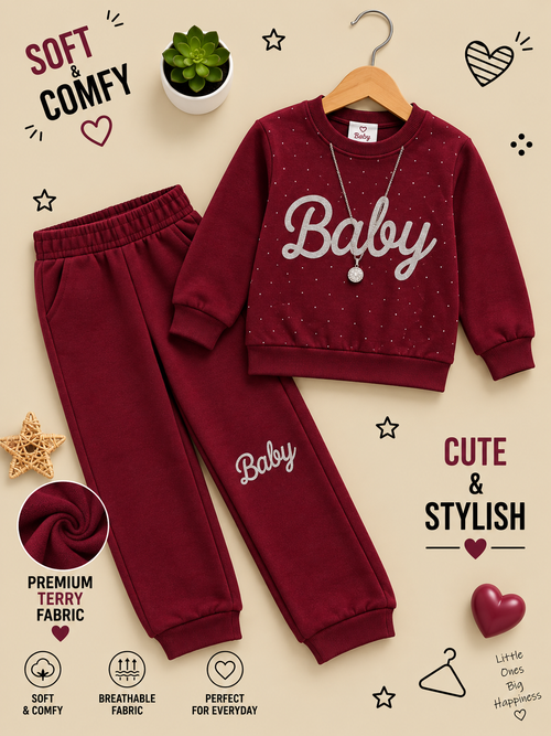 Baby Sparkle Premium Terry Tracksuit Set