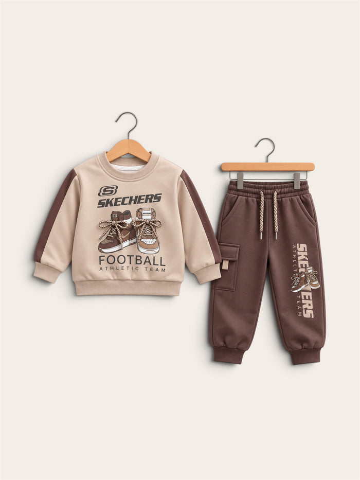 Boys Skechers Football Graphic Premium Tracksuit Set – Sweatshirt & Jogger Pants