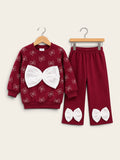 Oversized Bow French Terry Tracksuit – 2 Piece Set
