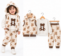 Kids Teddy Bear Fleece 3-Piece Winter Set – Hoodie Vest, Sweatshirt & Joggers