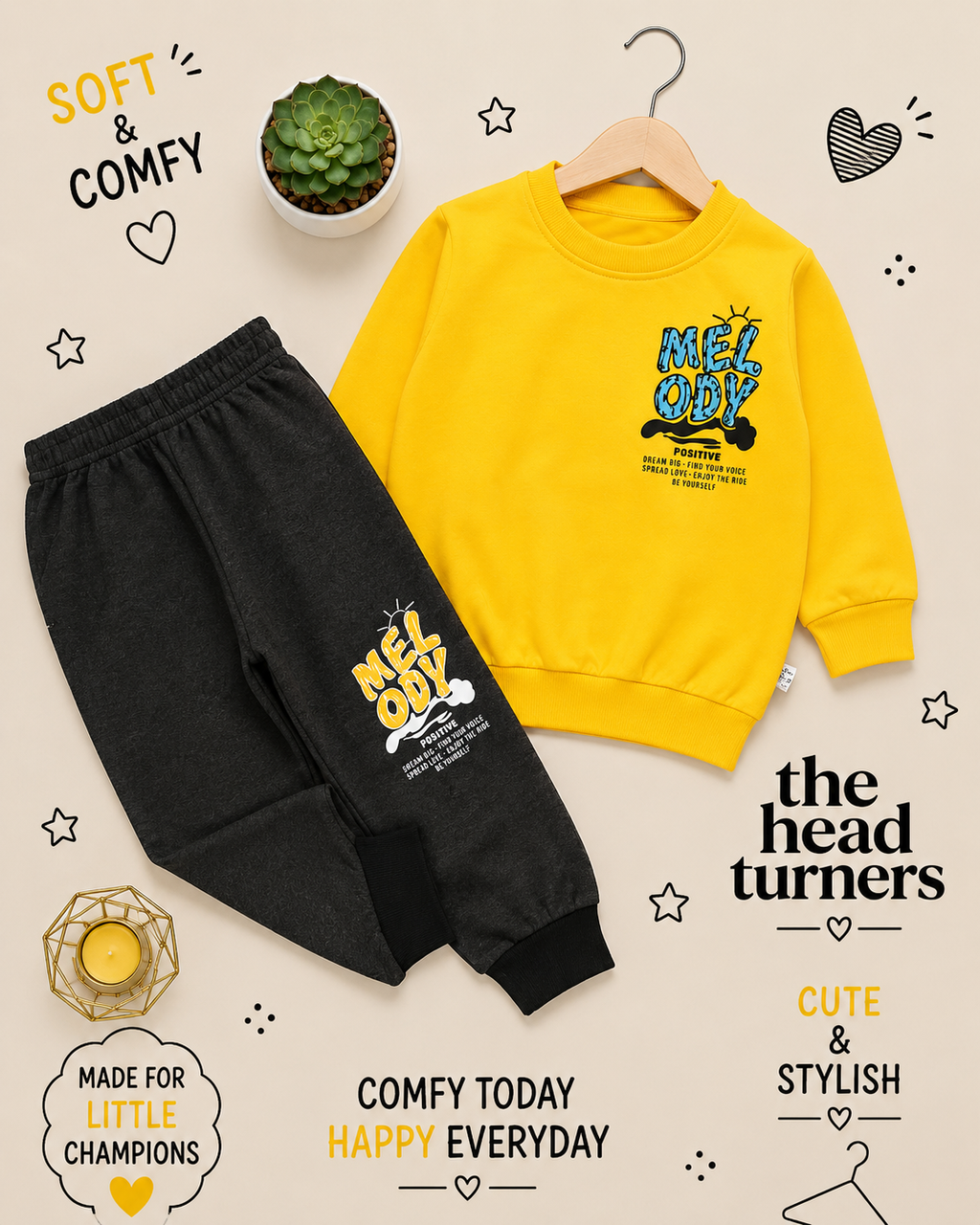 🎵 Melody Kids Winter Sweatshirt & Jogger Sets