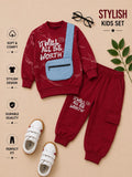 Urban Star Boys 2-Piece Crossbody Bag Tracksuit Set