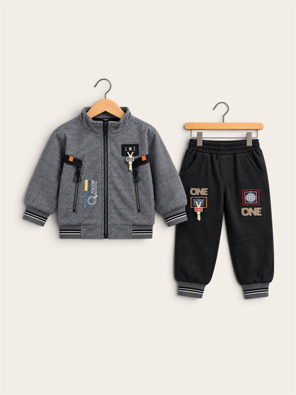 Boys Premium Zip-Up Jacket & Jogger 2-Piece Tracksuit Set