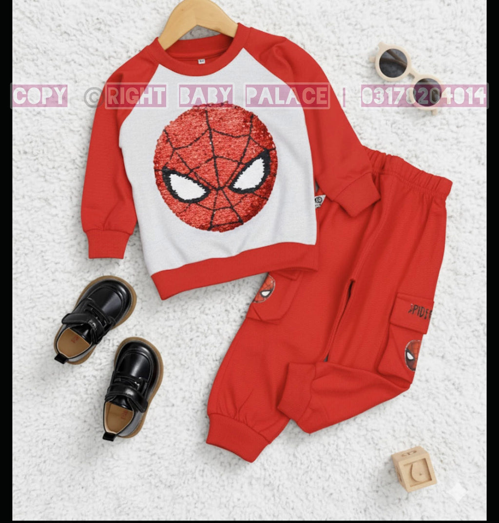 Sequin Superhero Kids Sweatshirt & Cargo Jogger Set