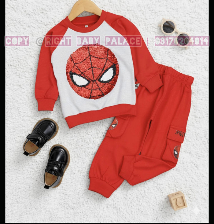 Sequin Superhero Kids Sweatshirt & Cargo Jogger Set