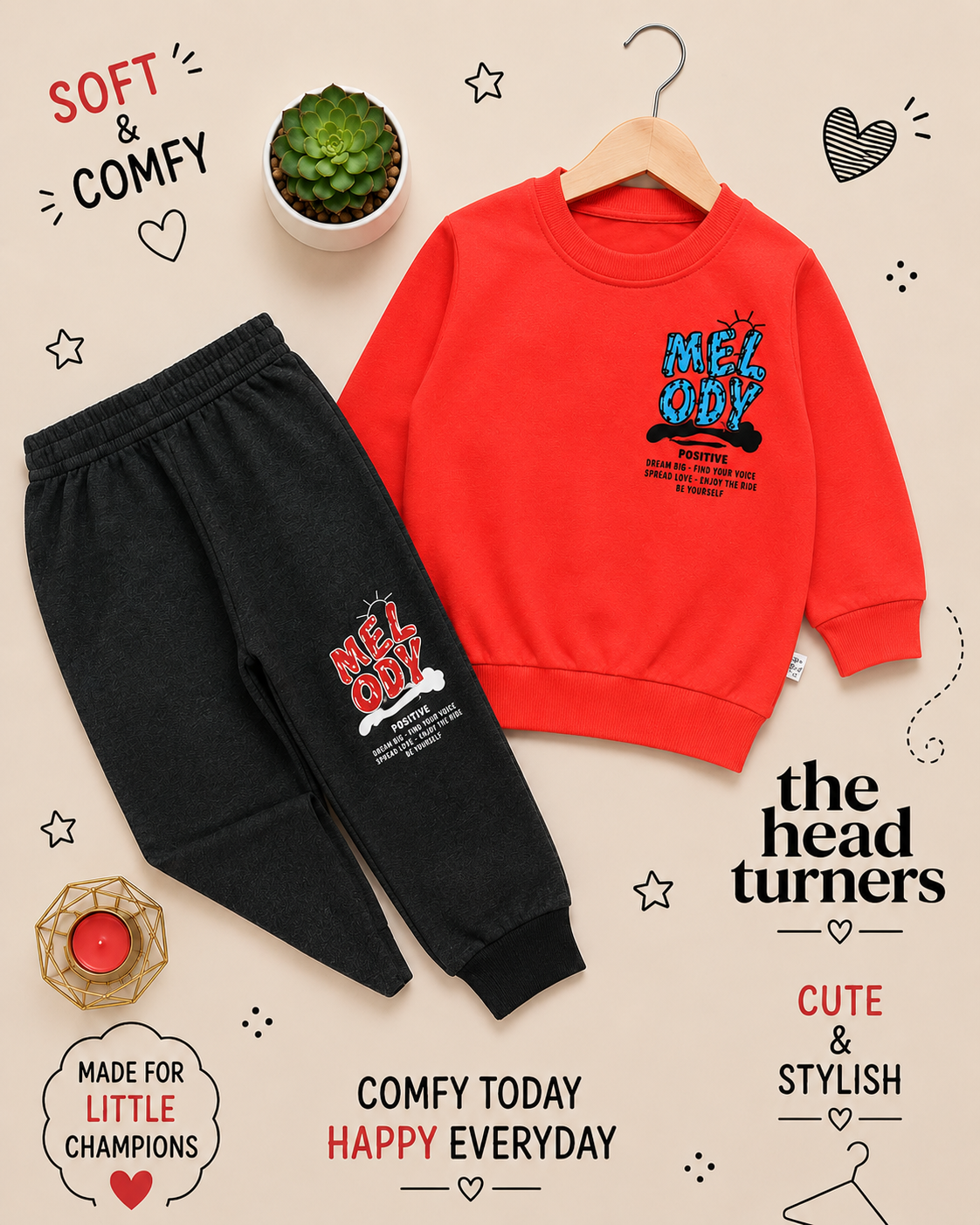 🎵 Melody Kids Winter Sweatshirt & Jogger Sets