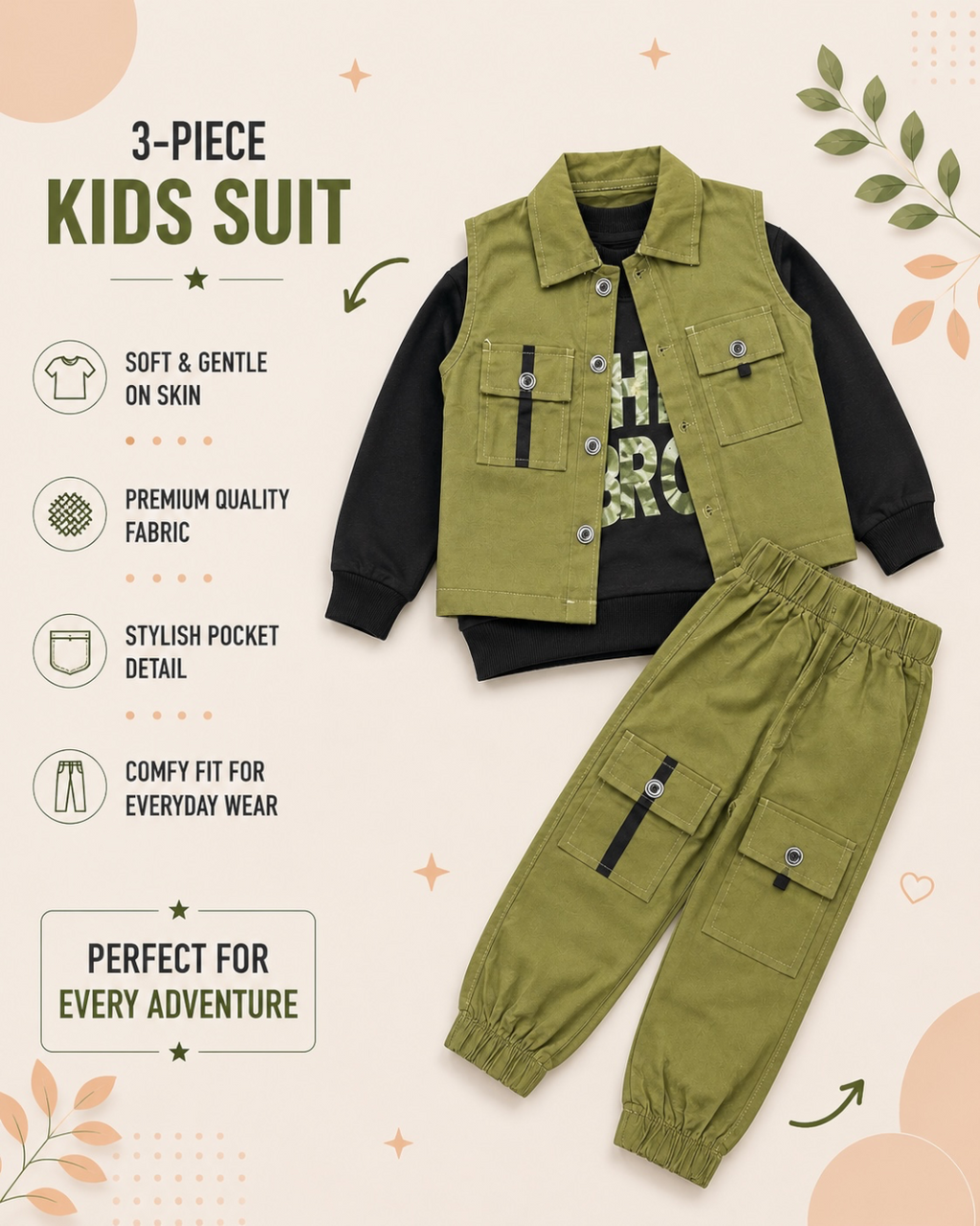 Urban Adventure 3-Piece Boys Cargo Suit