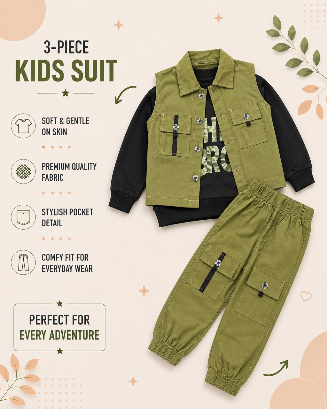 Urban Adventure 3-Piece Boys Cargo Suit