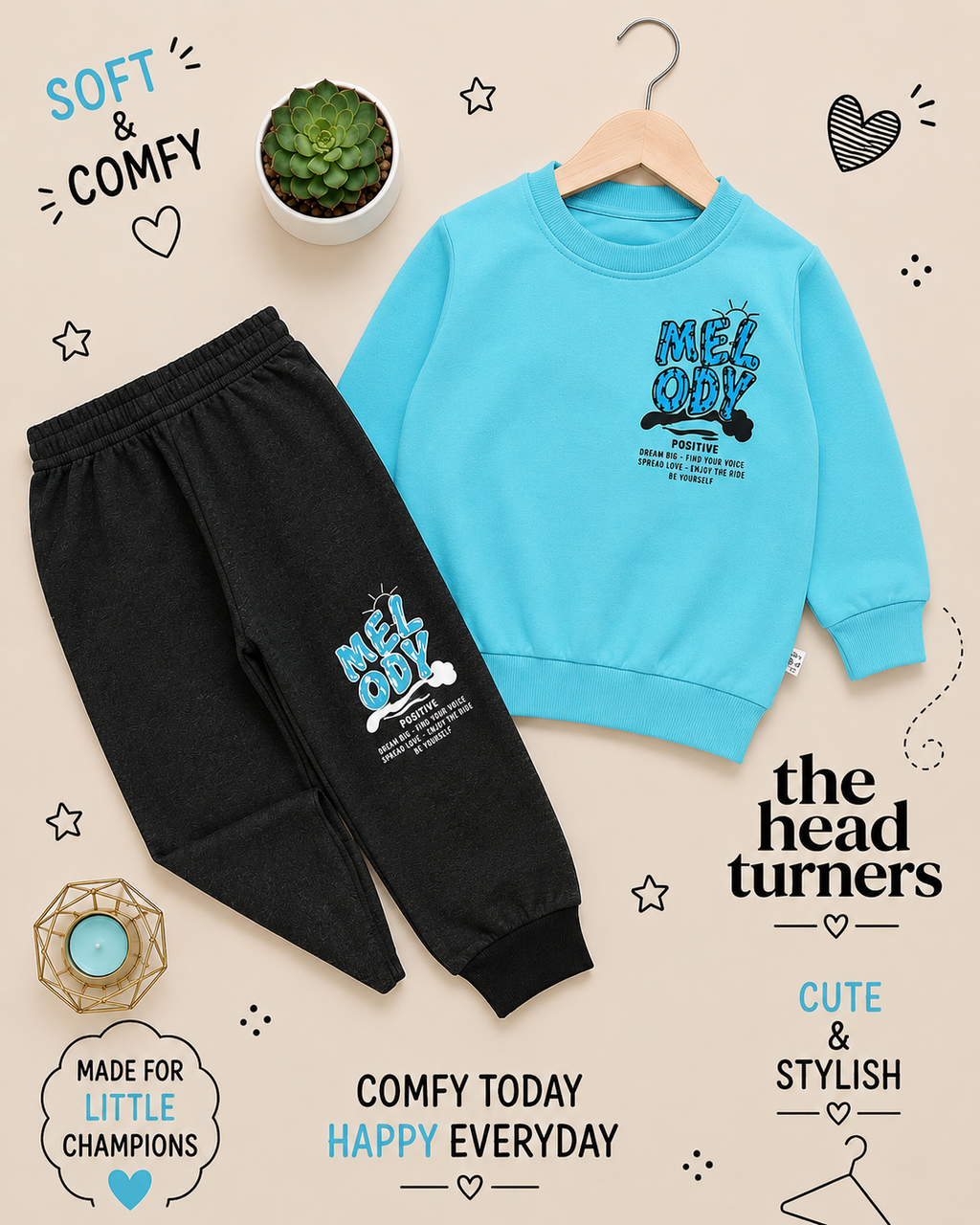 🎵 Melody Kids Winter Sweatshirt & Jogger Sets