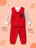 Boys Dapper Bow Tie Striped Shirt & Jogger 3-Piece Set