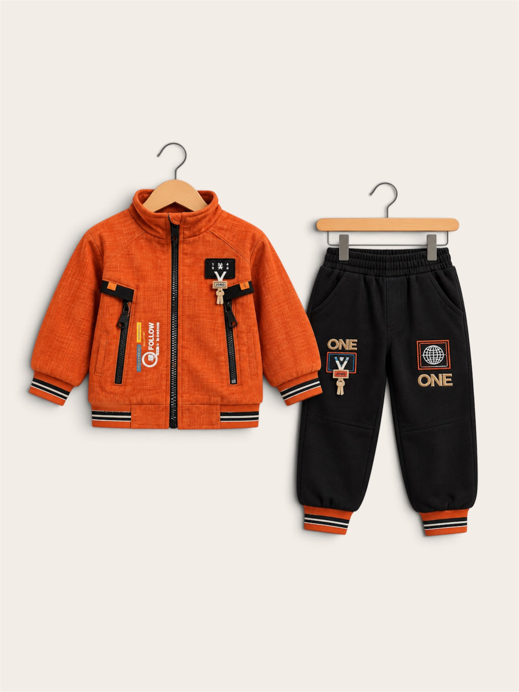 Boys Premium Zip-Up Jacket & Jogger 2-Piece Tracksuit Set