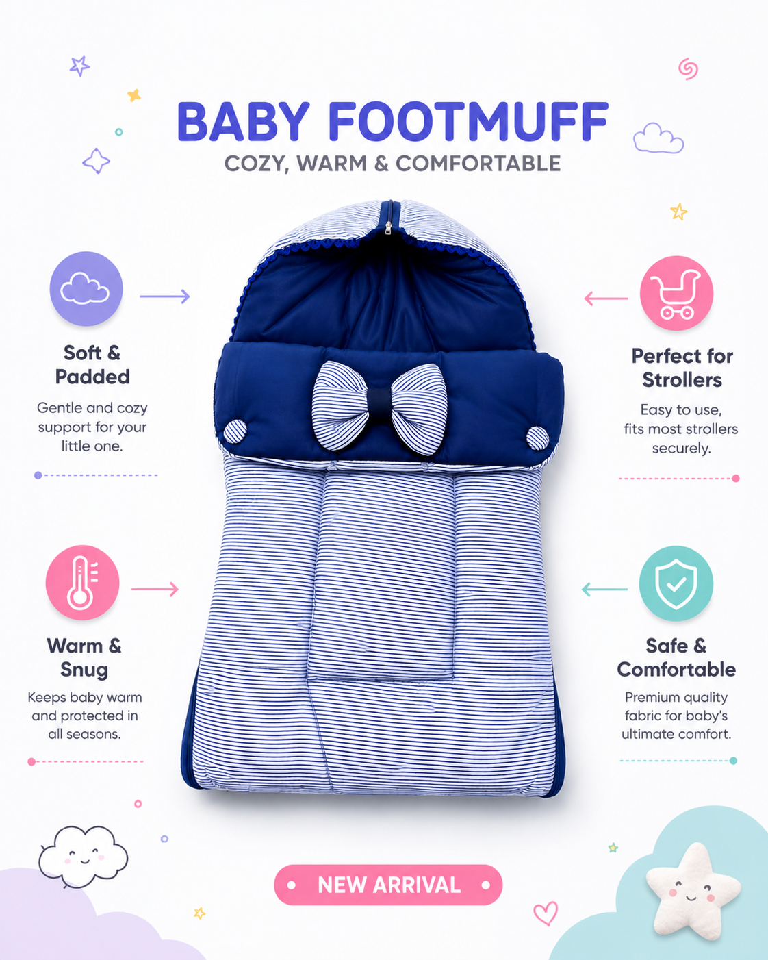 Luxury Bow Baby Sleeping Nest
