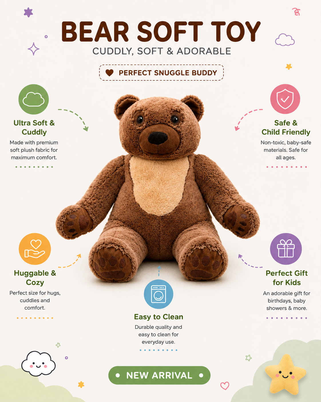 Cuddly Teddy Bear Plush Toy