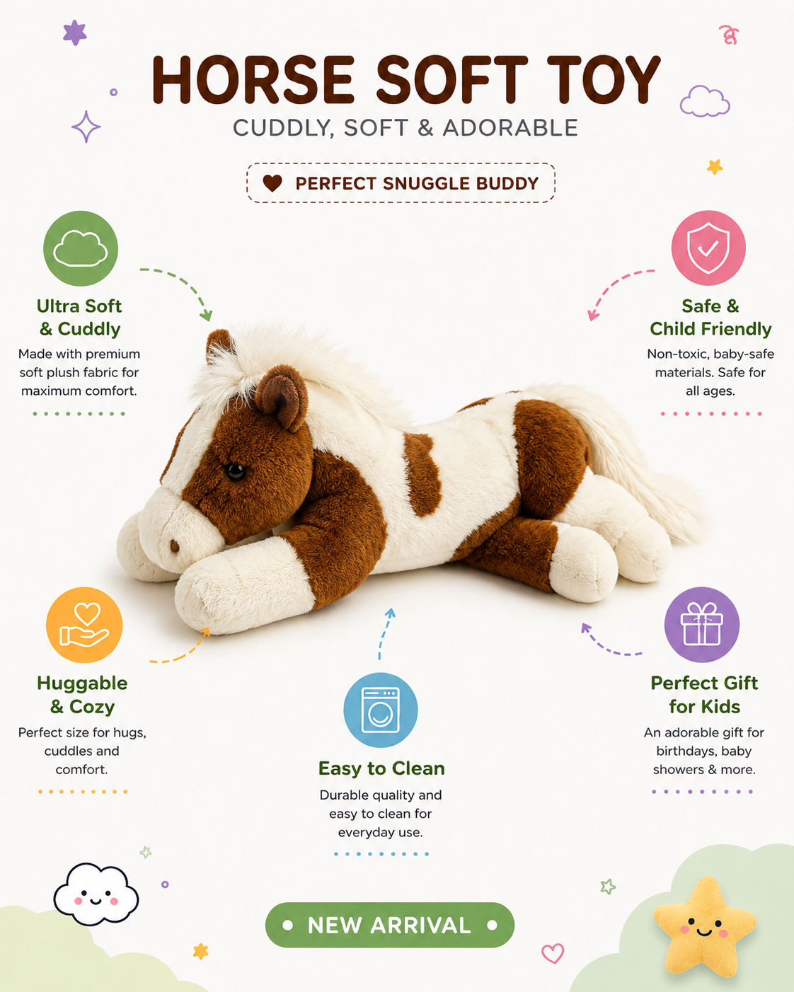 Classic Horse Plush Soft Toy