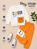 Boys Smile Pocket Sweatshirt & Jogger Set – 3 Colors