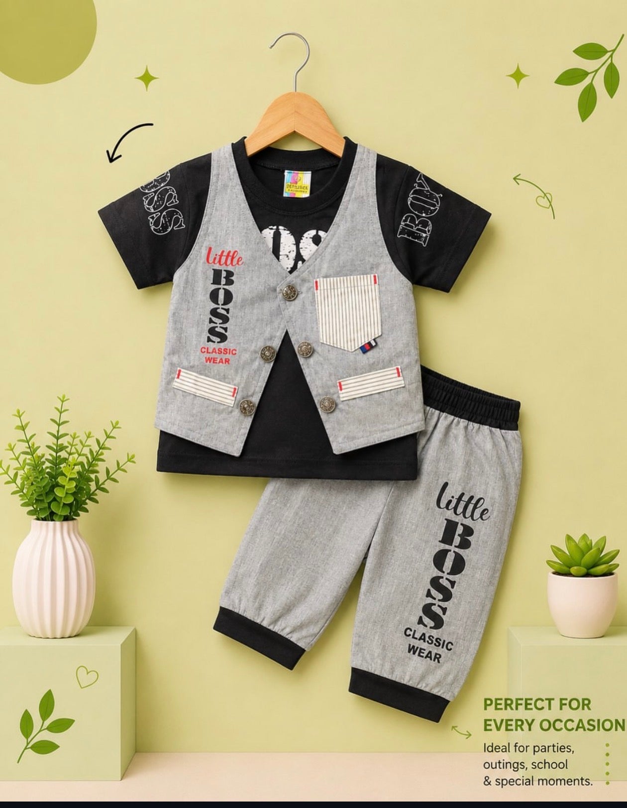 Little Boss Classic 3-Piece Boys Outfit Set