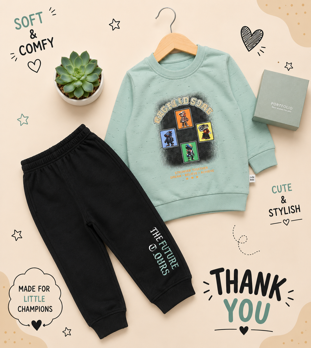 ⭐ Friends Forever Kids Winter Sweatshirt & Jogger Set