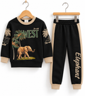 Boys Wild West Elephant Printed Sweatshirt & Jogger Set