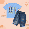 Boys Superior Streetwear T-Shirt & Denim Jogger Set