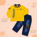 Boys Urban Bronx Polo Shirt & Denim Pants Set