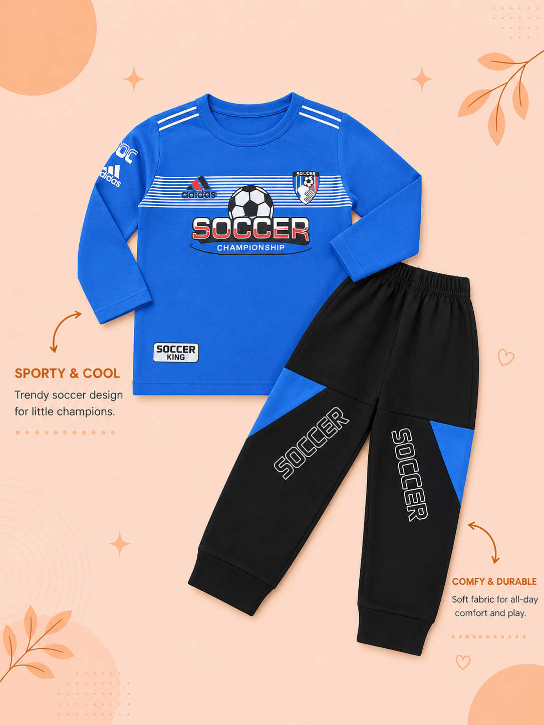 Boys Soccer Championship T-Shirt & Jogger Set