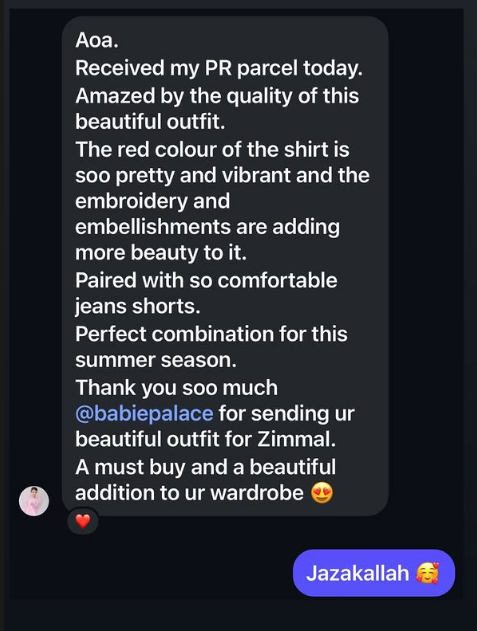 Customer review screenshot