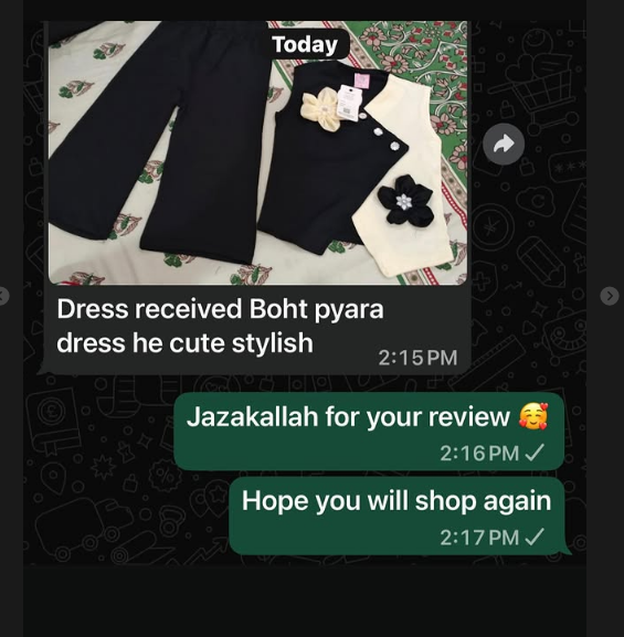 Customer review screenshot