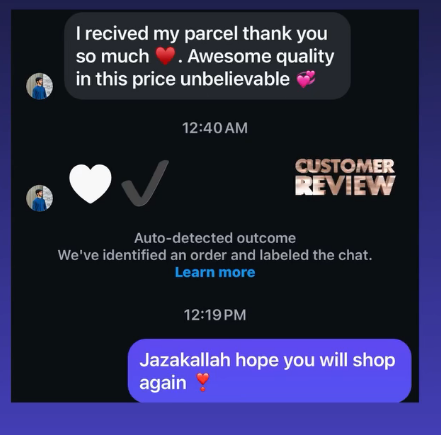 Customer review screenshot