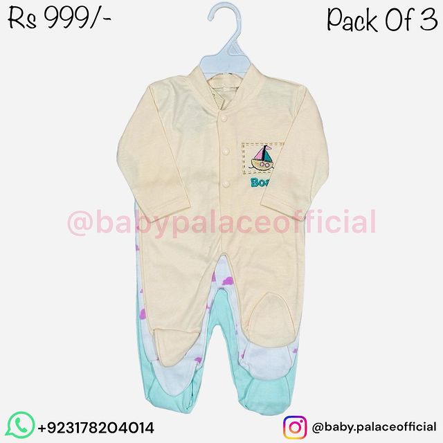 PACK OF THREE ROMPERS