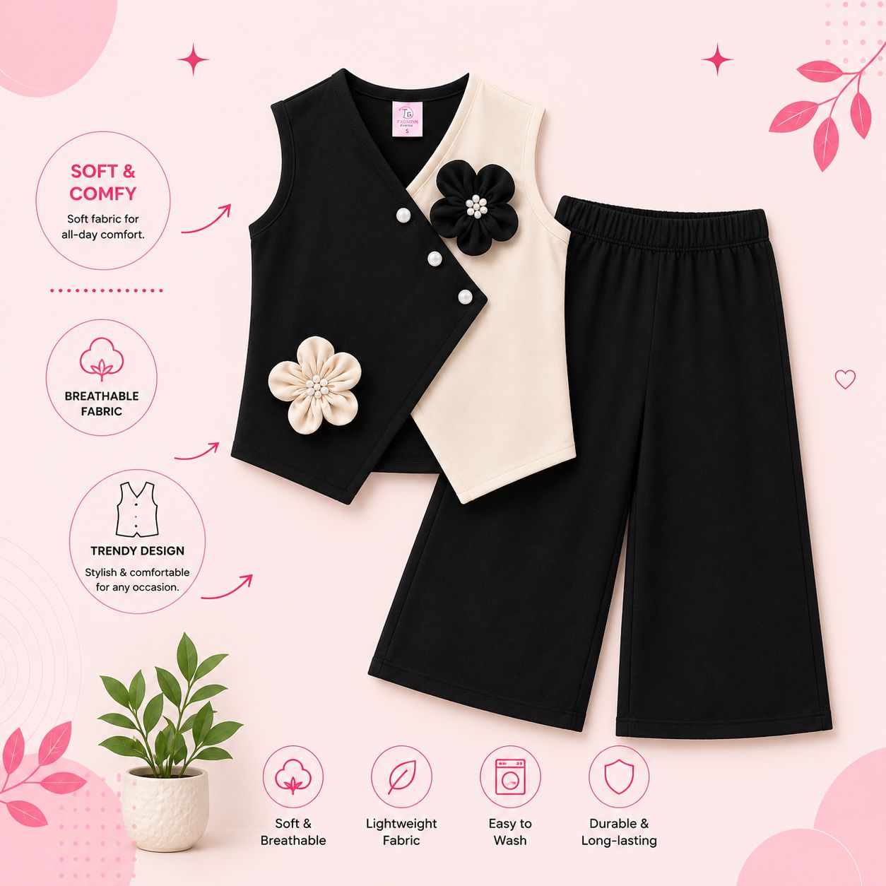 Little Princess Floral Co-Ord Set for Girls