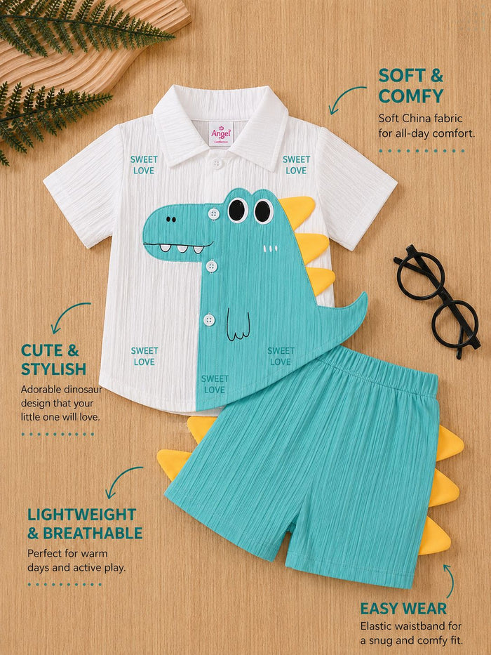 Boys 2-Piece Dinosaur Outfit – Premium China Fabric