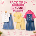 Girls Summer Outfit Bundle – Pack of 3 Premium Co-Ord Sets