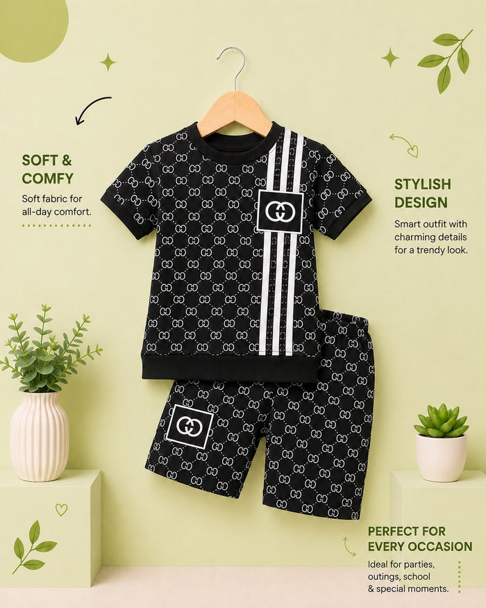 Luxury Boys T-Shirt & Shorts Co-Ord Set
