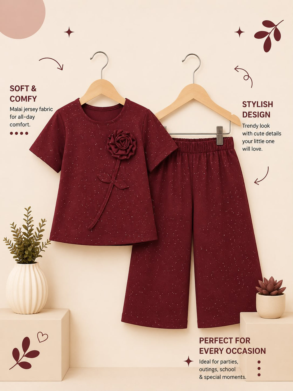 Rosette Malai Jersey Co-Ord Set