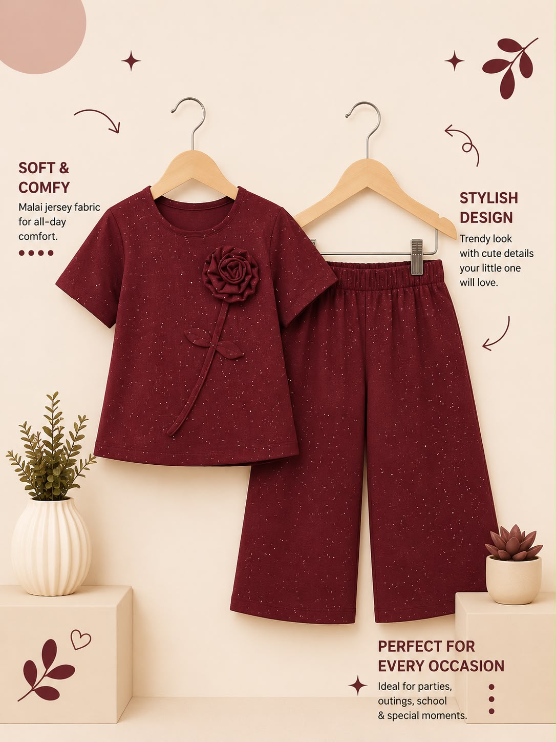 Rosette Malai Jersey Co-Ord Set