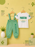 Pakistan Independence Day Kids Co-Ord Suspender Set