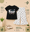 Butterfly Print Girls Two-Piece Cotton Outfit | Soft Summer Co-Ord Set