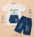 Creation Mountain Boys Summer T-Shirt & Denim Shorts 2-Piece Set