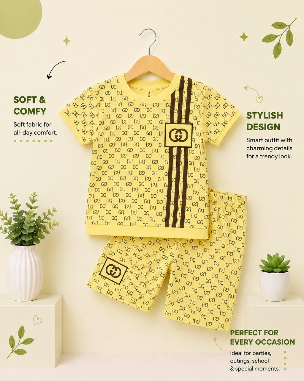 Luxury Boys T-Shirt & Shorts Co-Ord Set