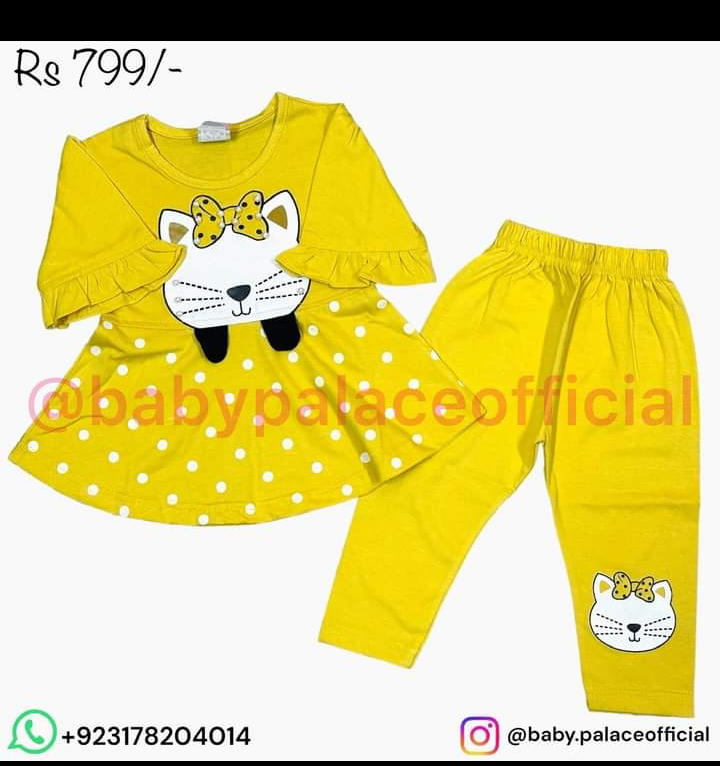Kitten design shirt and trouser